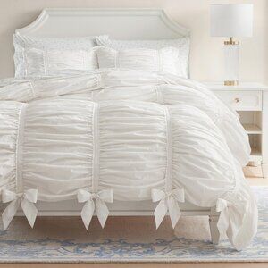 Pottery Barn Teen LoveShackFancy Sweet Bows Duvet, Full Queen 90 x 88 Ivory $199